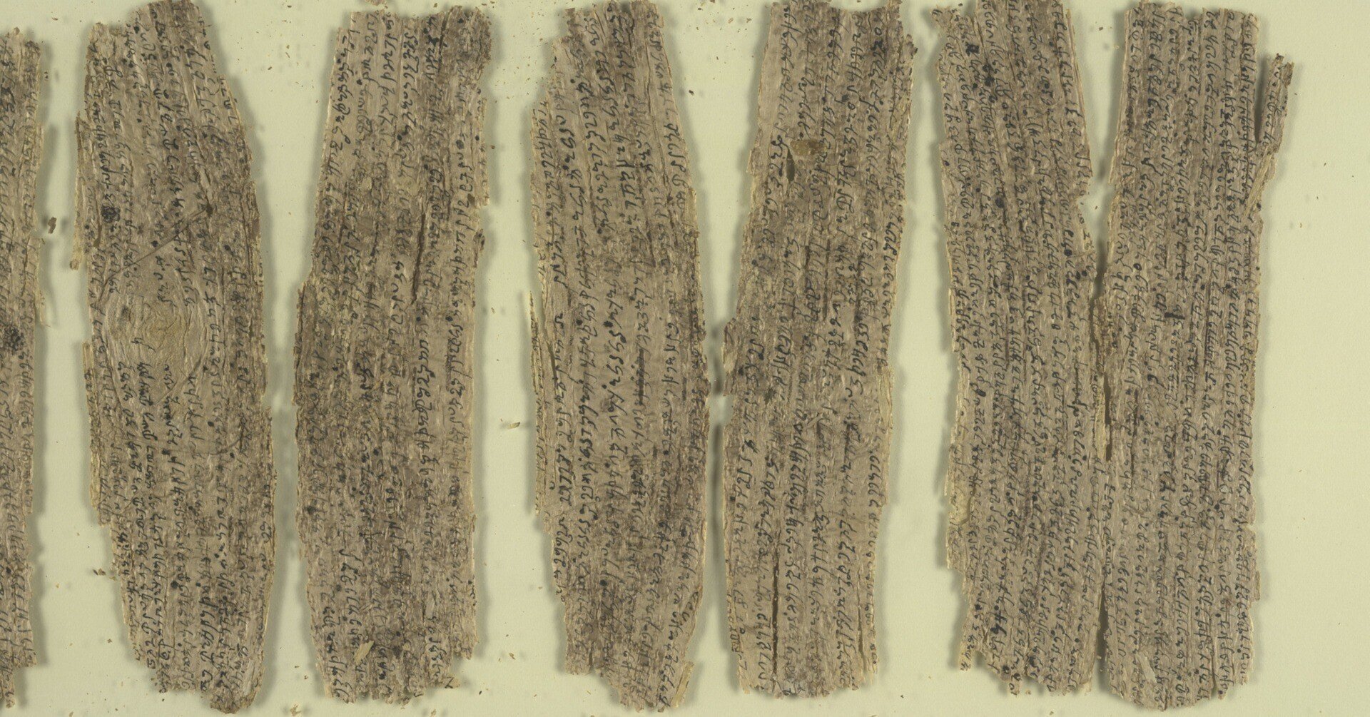 ☆ インド 古い手描き写本 7葉 14ページ サンスクリット 経文 経典 48