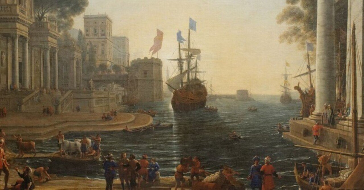 クロード・ロラン 油彩画 クリュセイスを父親のもとに返すオデュッセウス クロード・ロラン 「クリュセイスを父親のもとに返すオデュッセ