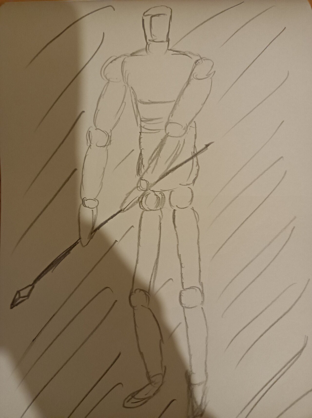 ポーズ人形模写 戦闘シーンのイメージです 効果線入り 漫画家を目指す 片桐 秋 Note