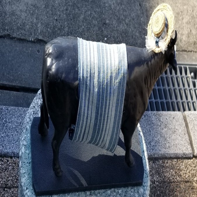 【一粒万倍日限定セール❣️】 干支オブジェ　丑　牛　プフッツェ 土用の丑の日、松阪牛を楽しむ旅｜たびてく@一人旅ガチ勢