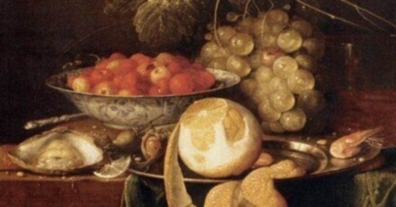 皮をむかれたレモンがある静物」ヤン・ダヴィス・デ・ヘーム【ルーヴル