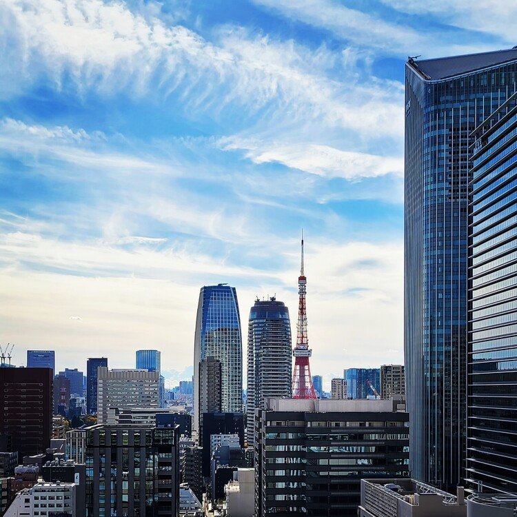 #20221124 #今日の東京タワー
#秋晴れ の東京タワー🗼さん 
今日は雲がかっこいいな
#東京タワー #tokyotower #tokyo #japan