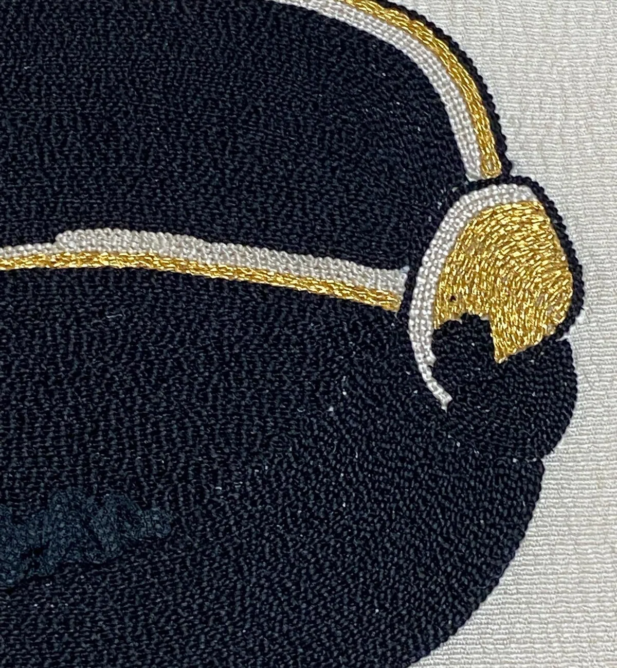 黒白菜刺繍名古屋帯｜夢吉きもの