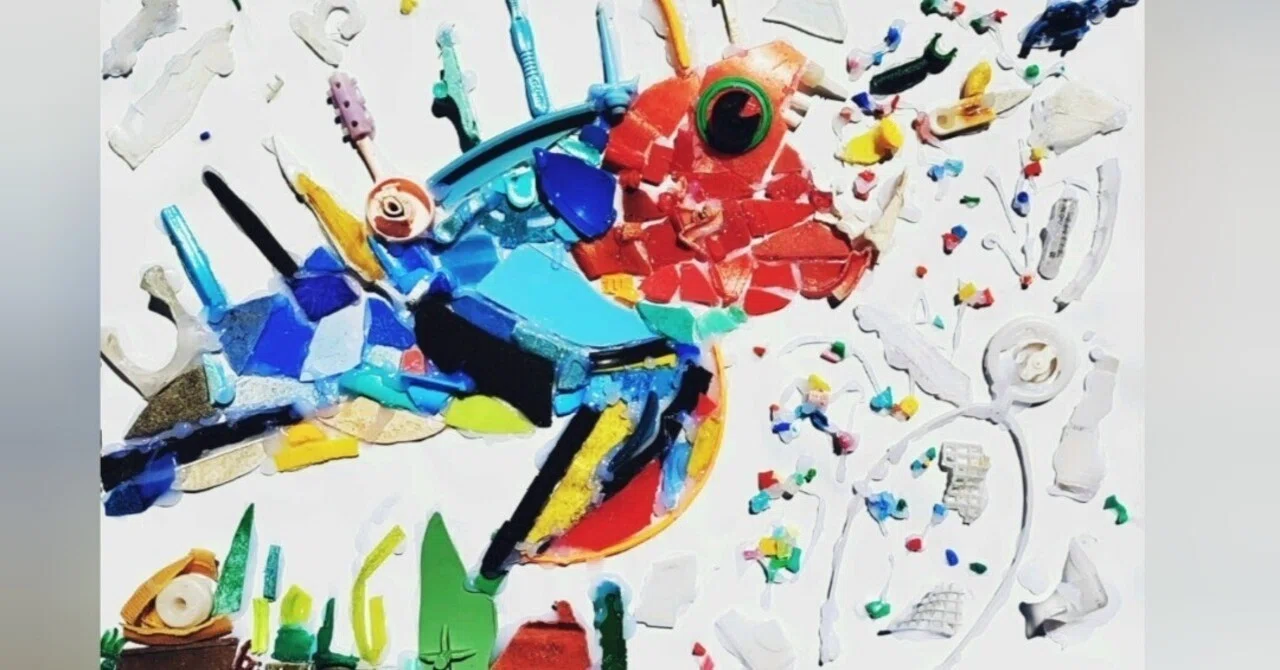 海洋プラスチックをアート作品に｜ひで│バイリンガル子育て
