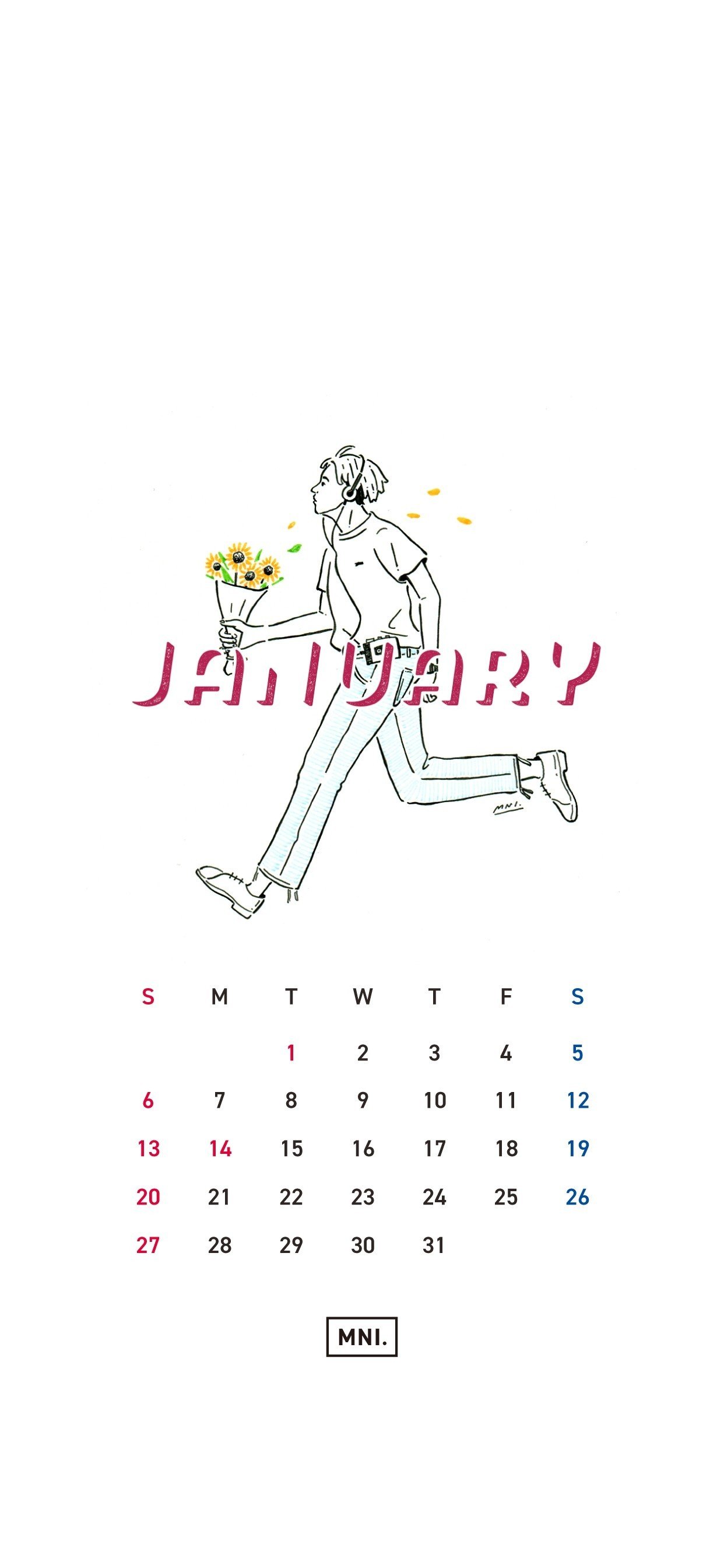 Iphoneカレンダー19年1月 中村雅紀 Masaki Nakamura Note