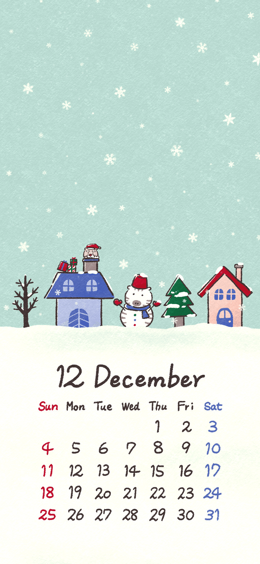 12月待ち受けイラスト なえ Note