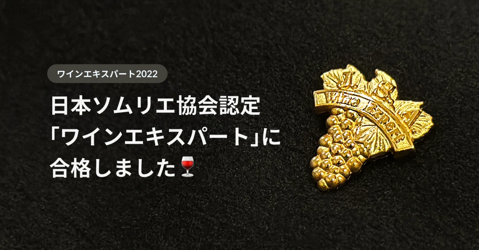 日本ソムリエ協会認定「ワインエキスパート」に合格しました🍷 #WE2022