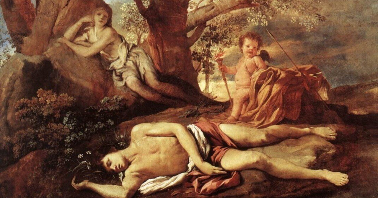 名品61】「ナルキッソスとエコー」ニコラ・プッサン | 名画を読み解く