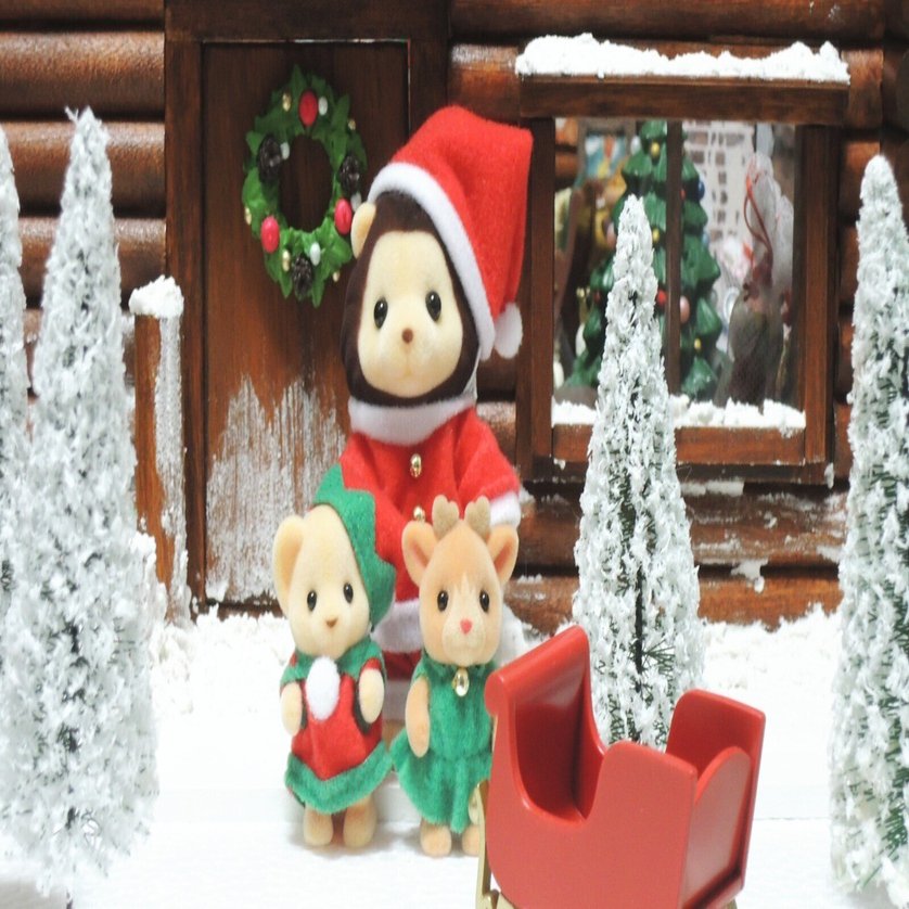 サンタさんのおうち ログハウスを作る｜御猫様と座布団