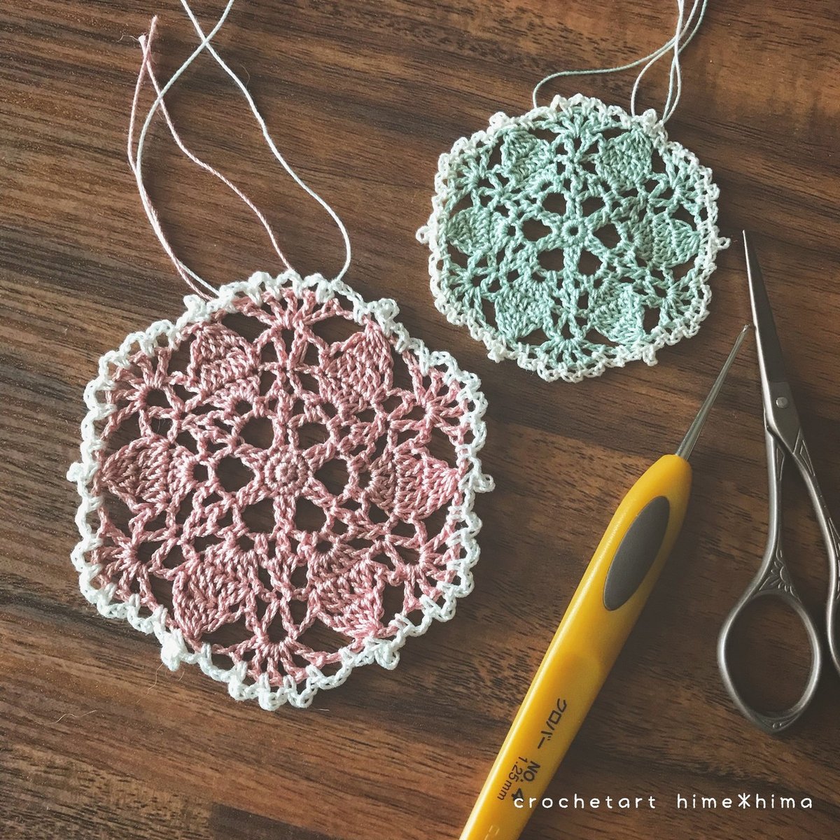 ミニドイリー（#note_007）｜hime*hima / レース編みのドイリーの編み図 