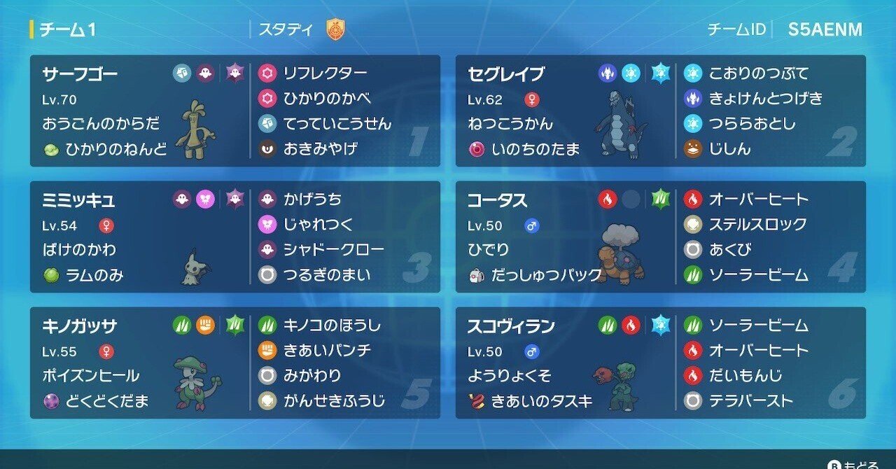 ポケモンsvシングルs1 晴れスコヴィランでマスボ級到達 Tdn Note