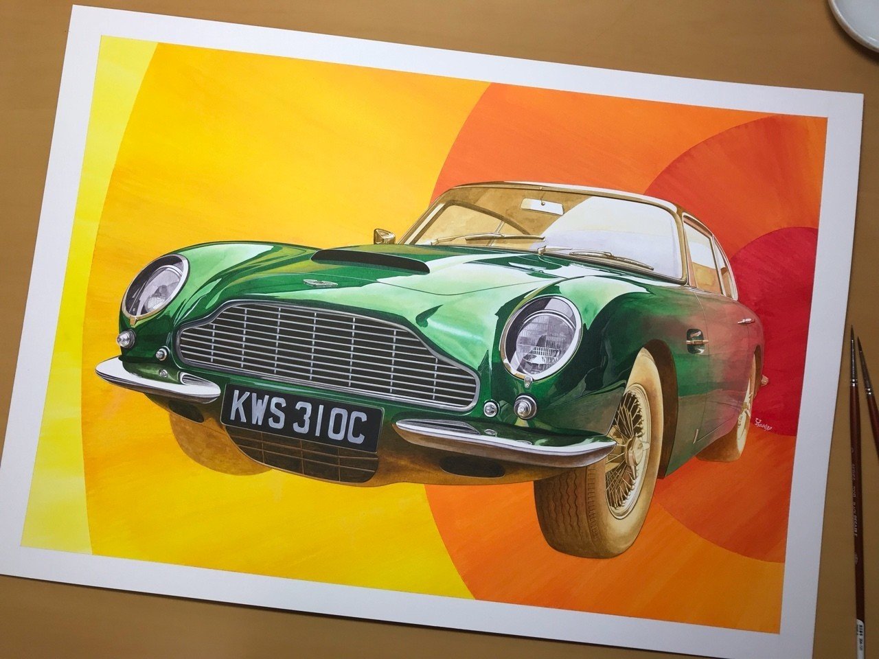 アストンマーチン Db6 川井康弘 イラスト デザイン Note