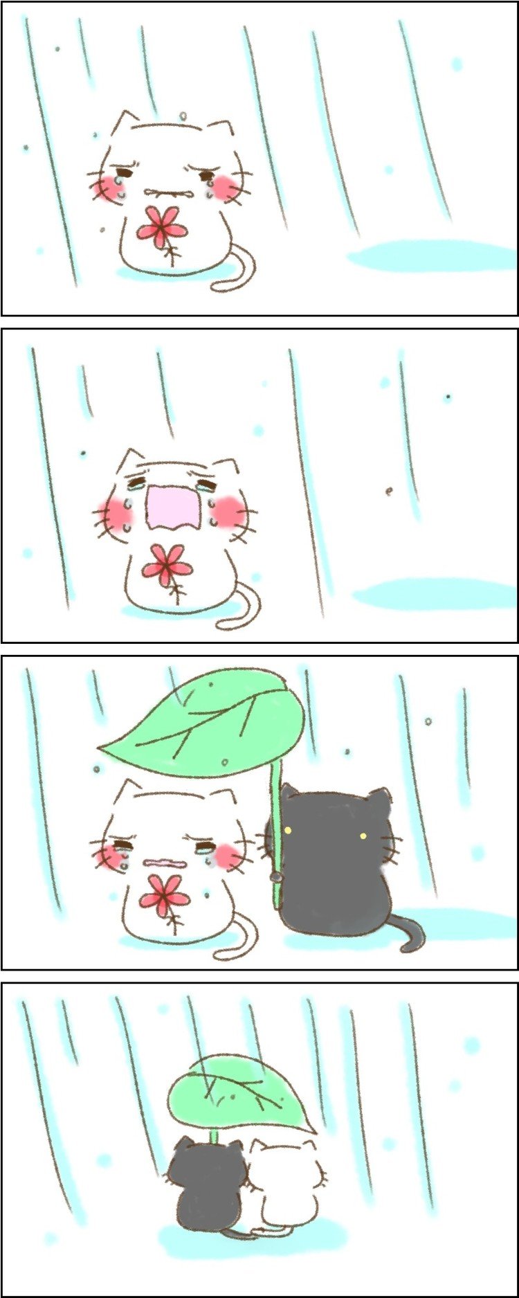 雨が止むのを待つ