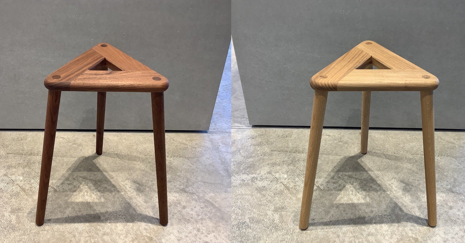 シンプルでスタイリッシュな造形美が光る三角スツール｜ものづくり体験