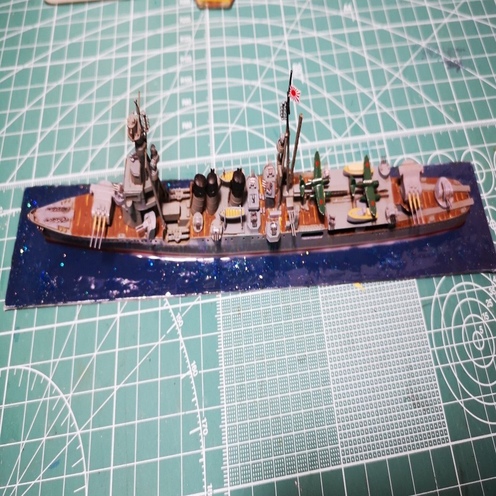プラモデル制作記】架空軽巡洋艦「黒部」 その4(完成)｜ユキカゼ（深水