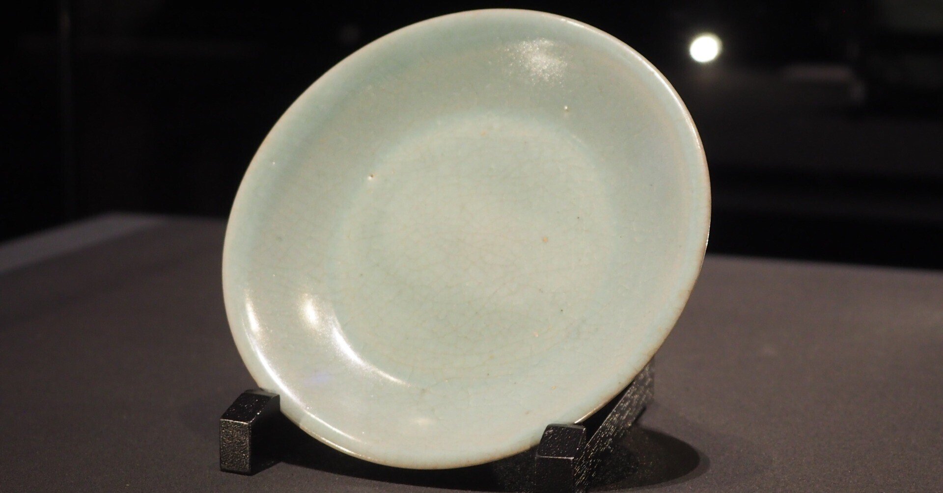 博物館展示品 来歴有 78 宋時代 汝窯皿 直径約11.2cm 検