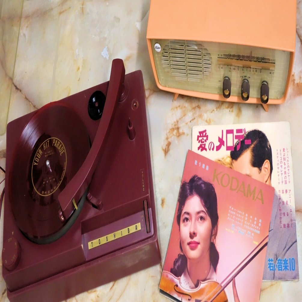 コロンビア レコードプレーヤー GP-12 AM FM レコード 卓上型