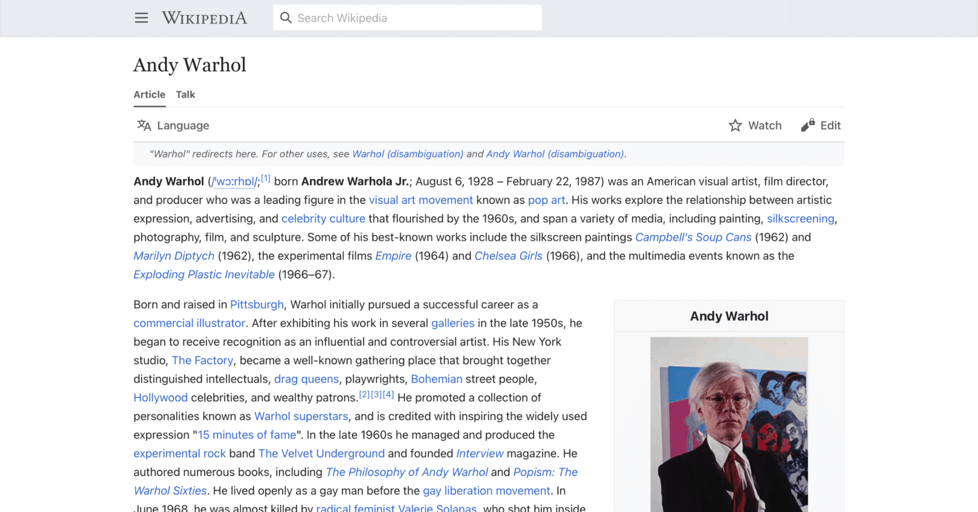 アンディ ウォーホル 英語版ウィキペディアを日本語で読む Andy Warhol 英語de洋楽 Note アンディ ウォーホル 英語版ウィキペディアを日本語で読む Andy Warhol 英語de洋楽 Note