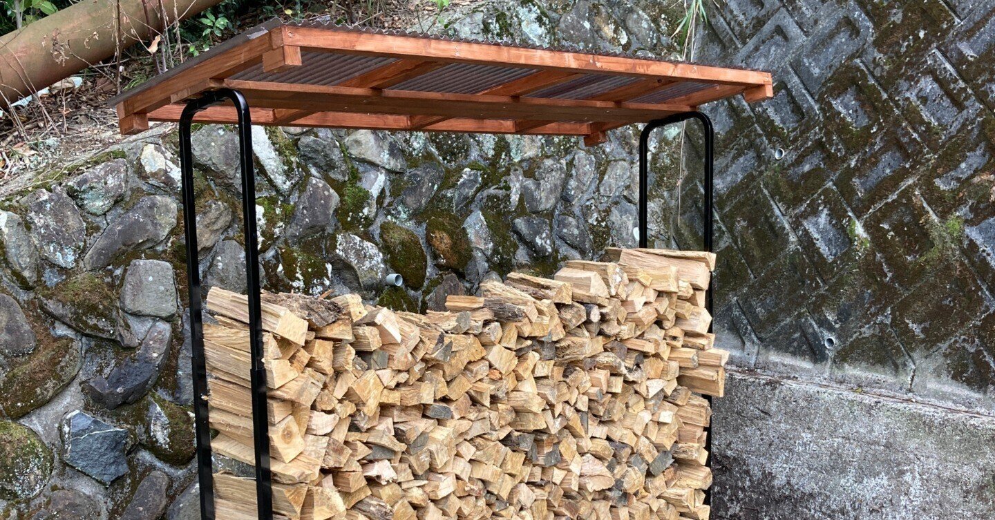 納屋　梁　板　DIY 薪 DIY】廃材ツーバイ材で小屋みたいなオシャレな薪棚を自作してみた
