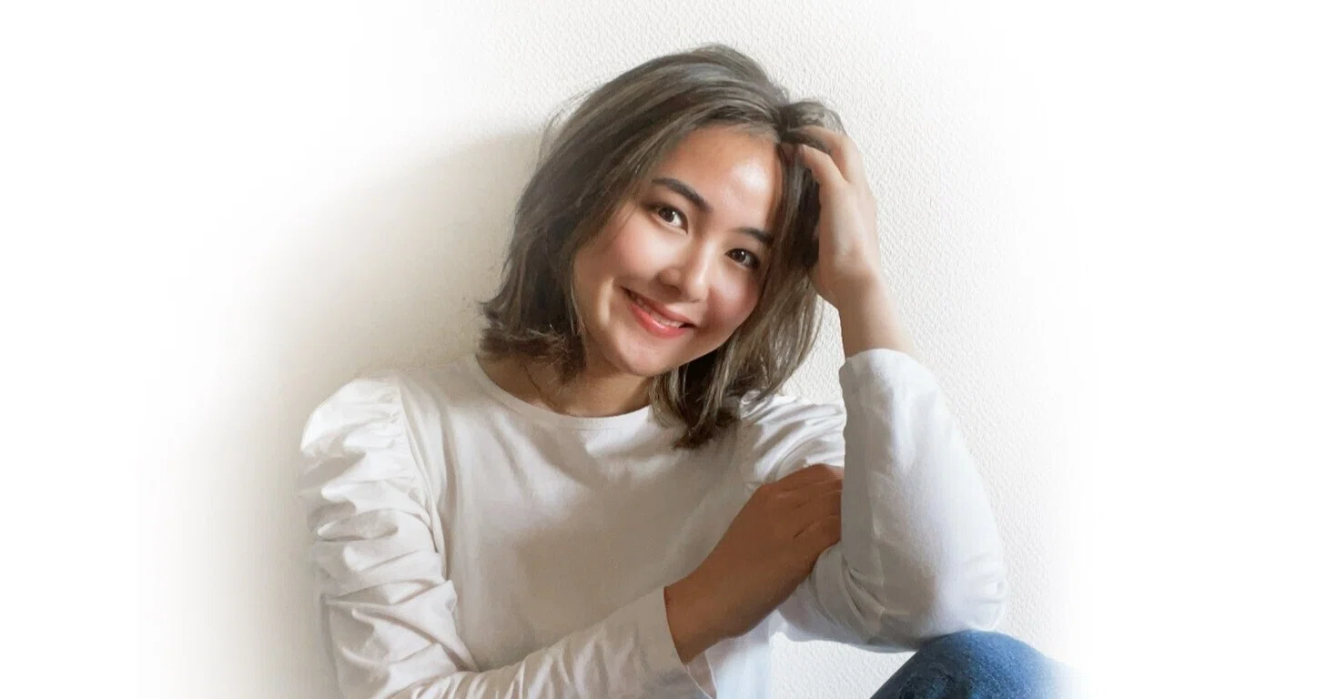 廣田久美子 「昨日を悔むな明日を悩むな今日を生きよう」 墨彩画 落款