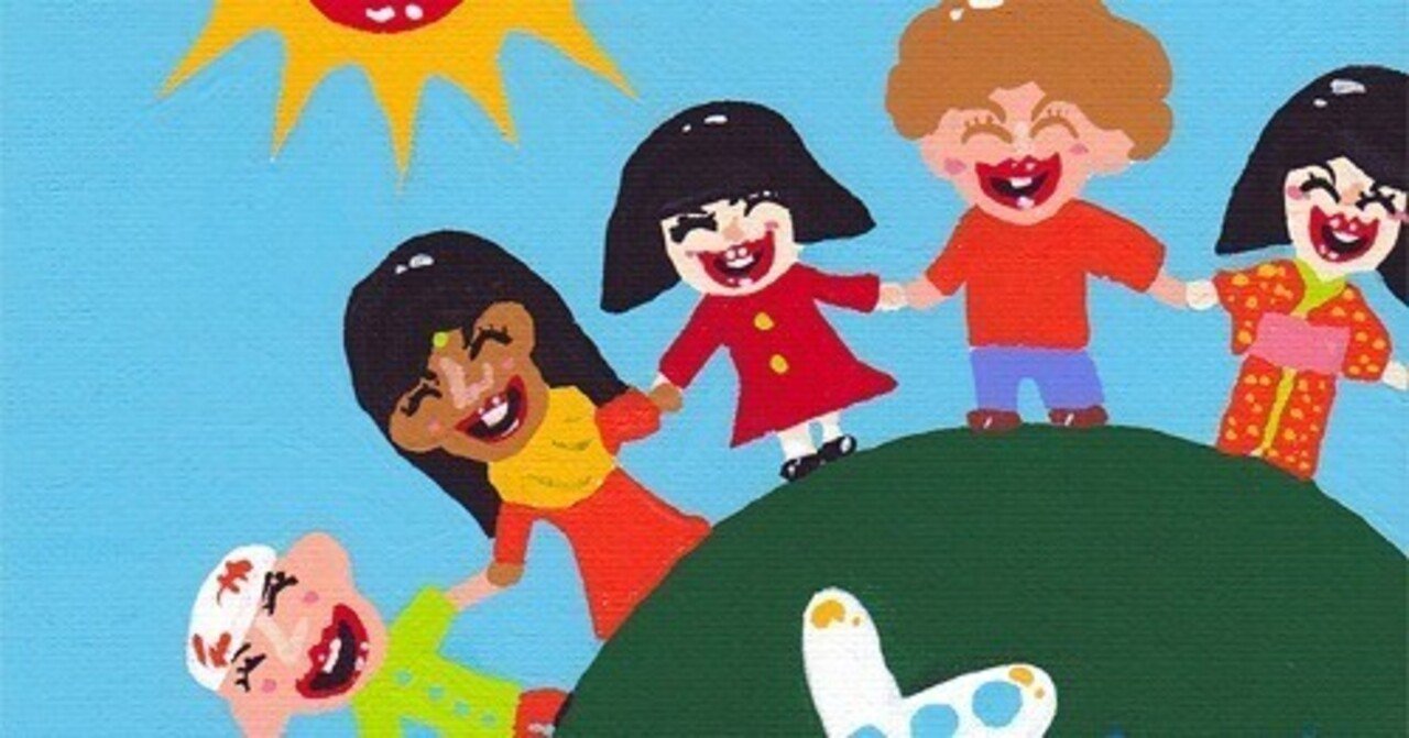 ハッピーフィッシュF8号キャンバス画家小楠アキコ作品