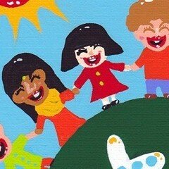 80号の大作の作品紹介⑧ハッピー蓮の花｜ハッピー太陽画家小楠アキコ