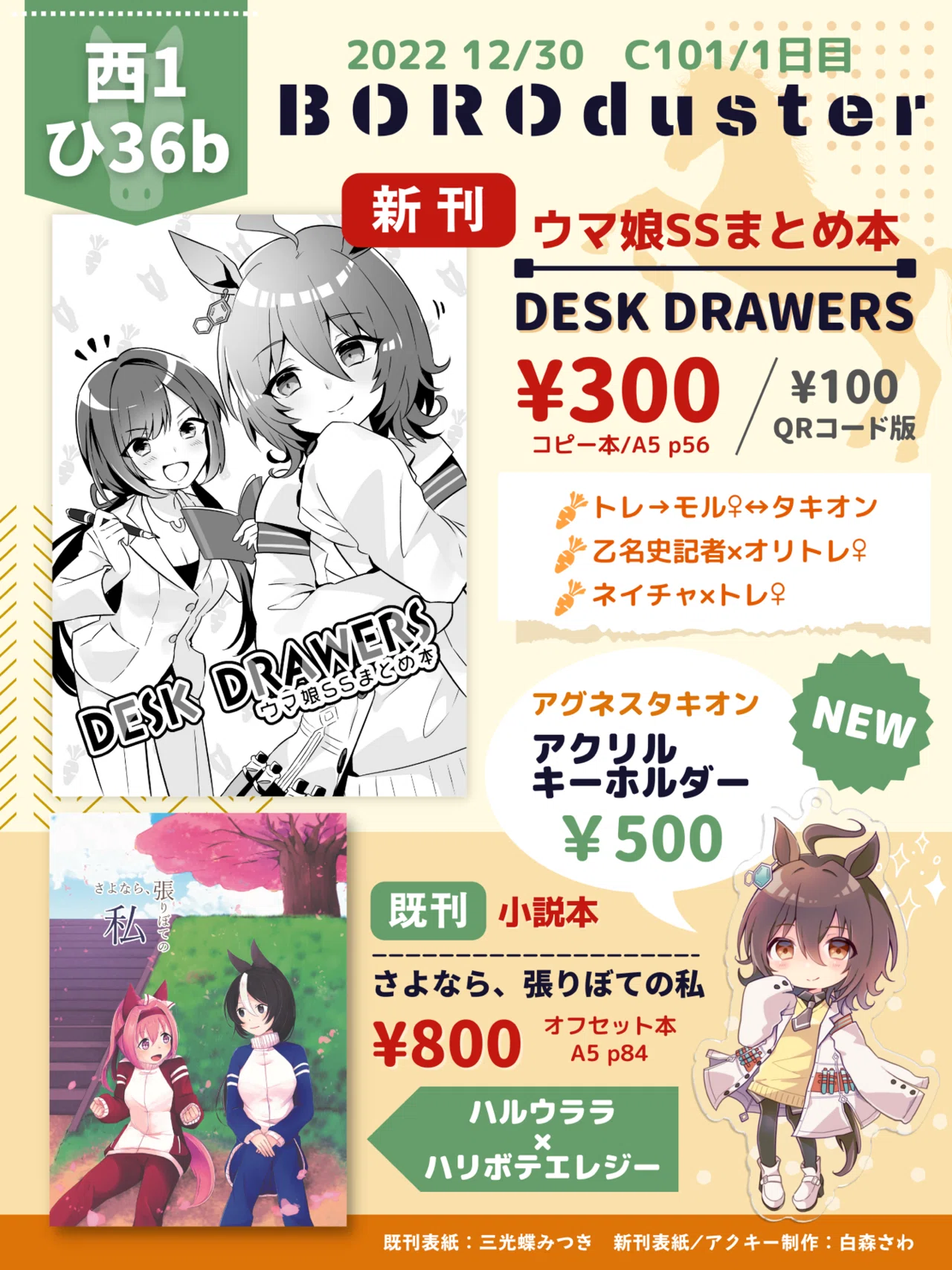 コミケお品書き】冬コミC101はウマ娘のSS本で出ます｜ストーム叉焼