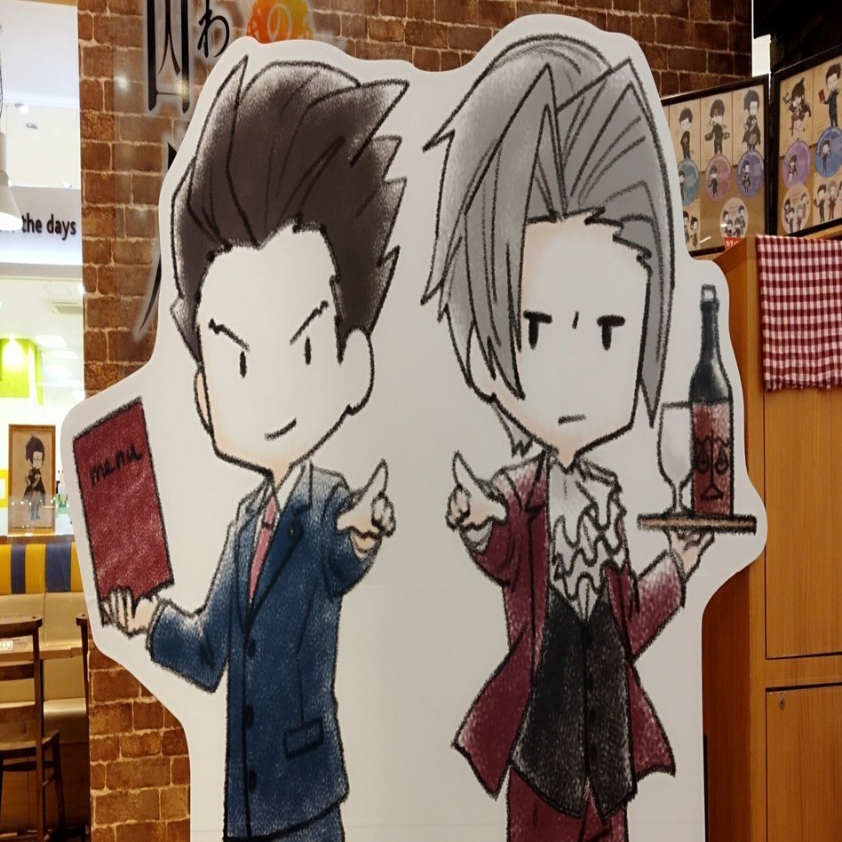 逆転裁判×カプコンカフェ ぼっちで突撃してきたよレポ｜めろさんʕ•͡•ʔ
