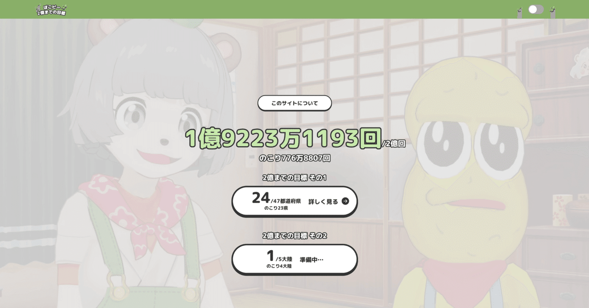 ぽこピーが旅行した都道府県が確認できるサイトを作ったよ｜えび 