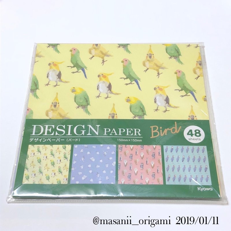 折り紙の六角箱を セリアの 鳥柄 で作ってみました まさにぃ Note