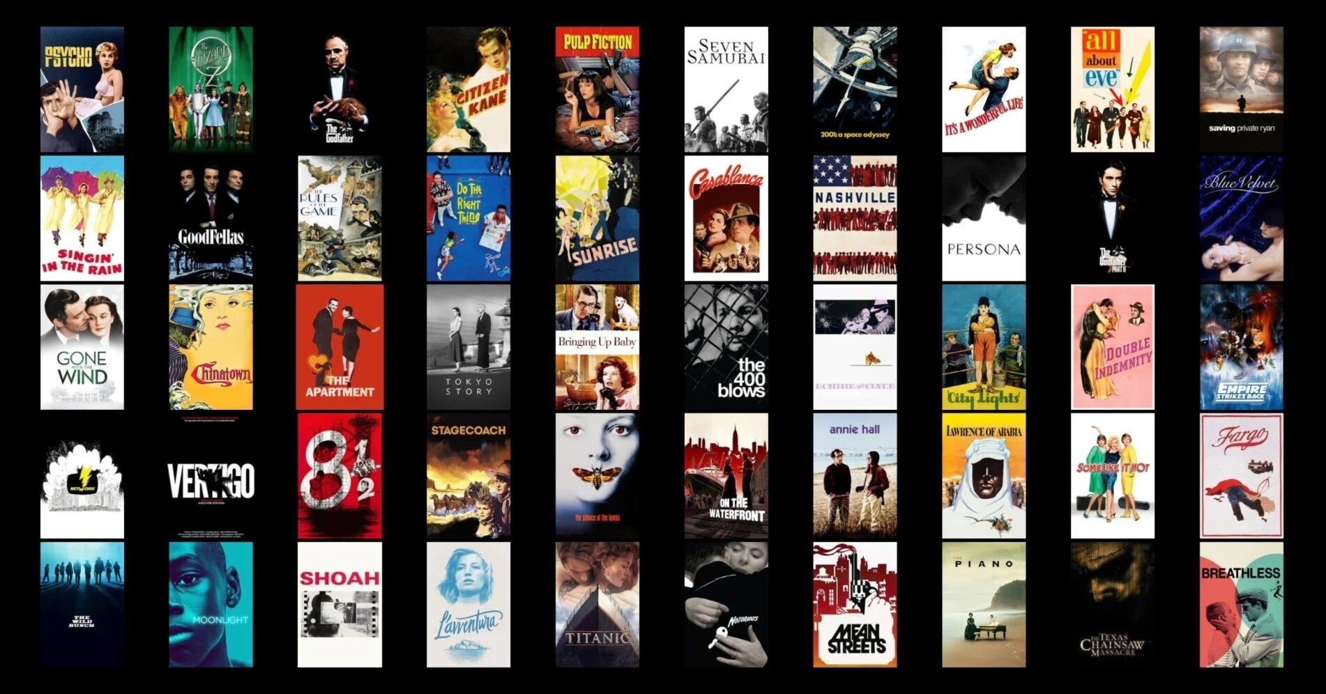 Variety のオールタイム映画ベスト100のリストがオススメできる8つの