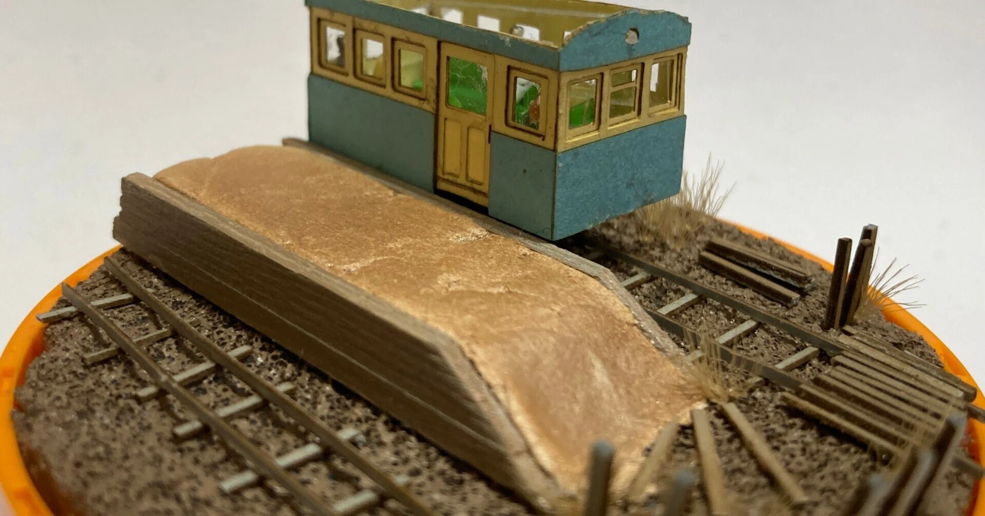 Nナロー 冬の軽便鉄道の駅（停留所）のジオラマを作る｜tano