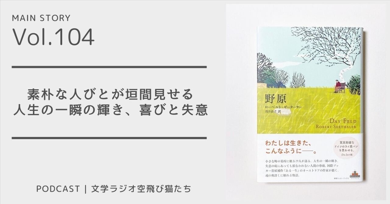 死後に人生を語るとしたら 野原 ローベルト ゼーターラー著 浅井晶子訳 文学ラジオ空飛び猫たち Note 死後に人生を語るとしたら 野原 ローベルト ゼーターラー著 浅井晶子訳 文学ラジオ空飛び猫たち Note