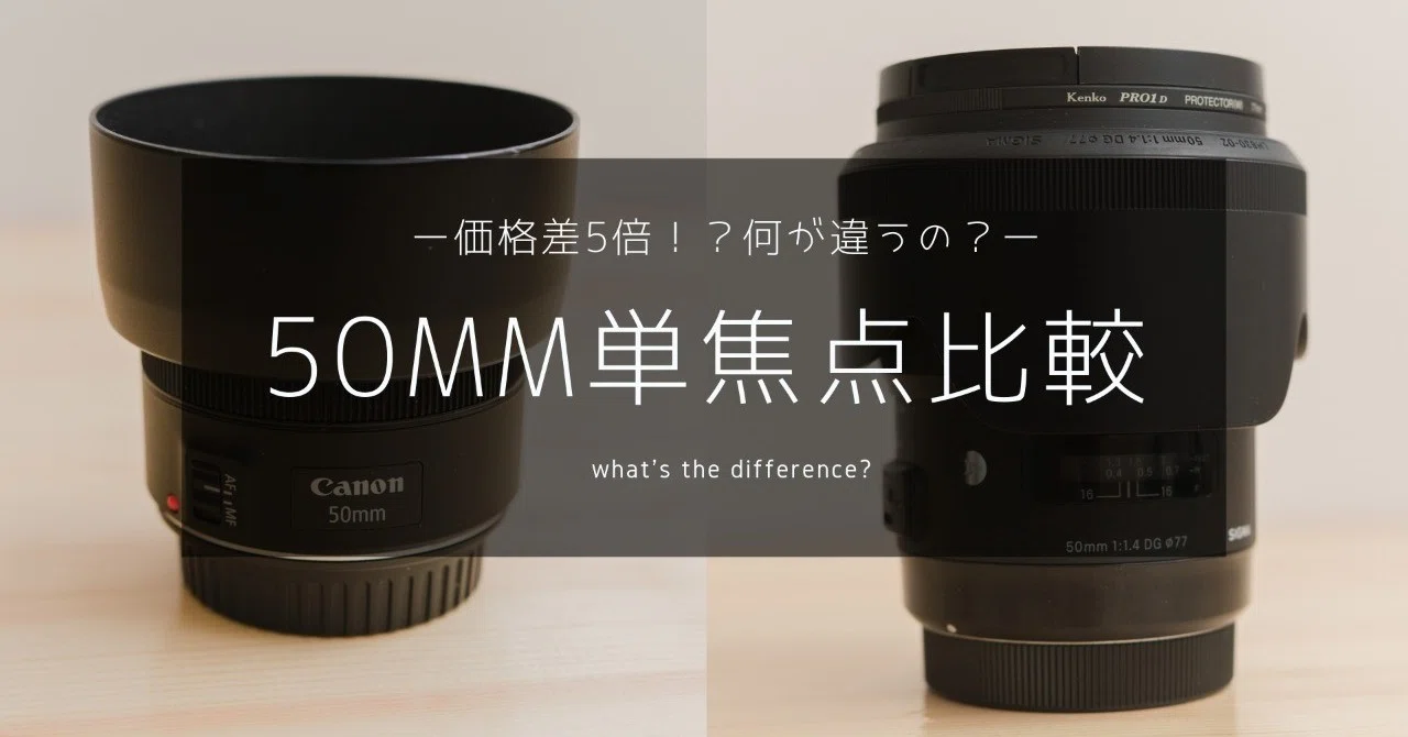 50mm単焦点比較〜価格差5倍の違い〜|hytjn 50mm単焦点比較〜価格差5倍の違い〜|hytjn