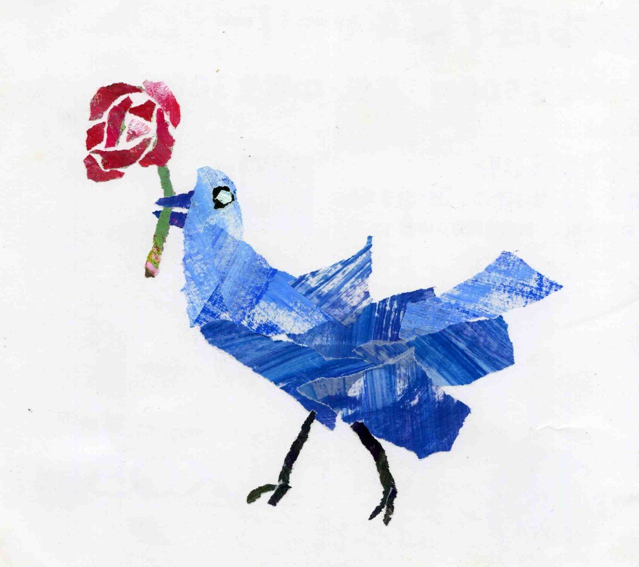 芹沢銈介 版画  型絵染  青い鳥 青い鳥 かわいい 芹沢銈介 版画 型絵染 青い鳥 青い鳥 イラスト