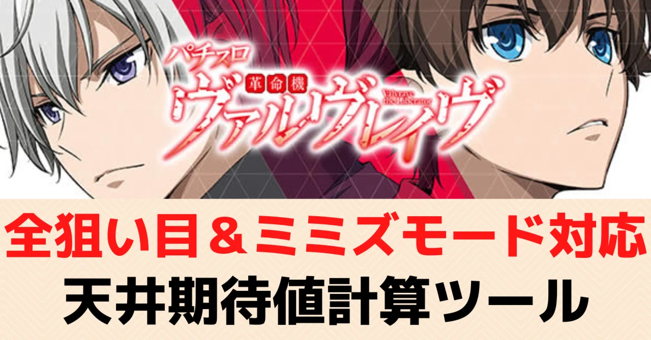 革命機ヴァルヴレイヴ(ヴヴヴ) スロット｜ミミズモード考慮の天井期待 