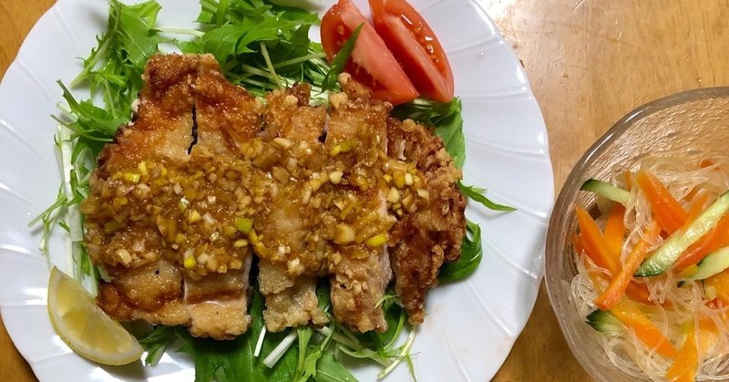 はらぺこ男子を黙らせる油淋鶏 の なんとなくレシピ もめん Note