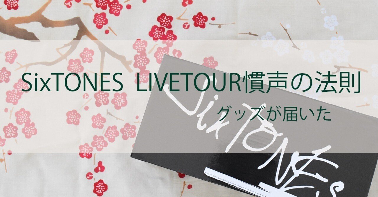 SixTONES Live Tシャツ(慣声の法則 かた ライブTシャツ) SixTONES Live Tシャツ(慣声の法則 かた ライブTシャツ)