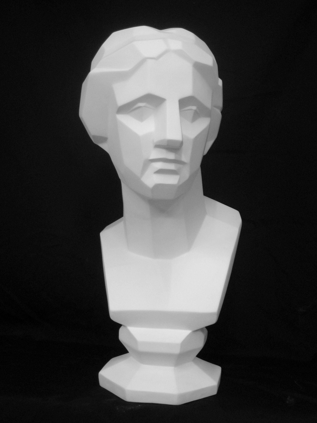 デッサン用 石膏像 アグリッパ半面（面取り）高さ約３３cm - 彫刻