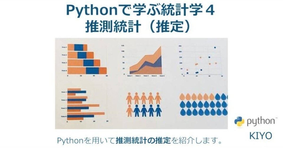 Pythonで学ぶ統計学4:推測統計(推定)|KIYO Pythonで学ぶ統計学4:推測統計(推定)|KIYO
