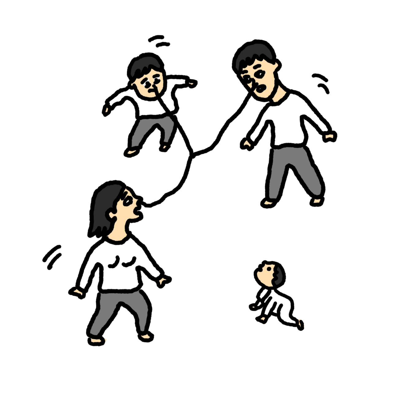 長男が考案した 各々の鼻にひもをセロハンテープ で貼り付け 1番最後までひもが残った人が勝ちという 本物のぞうさんは誰だゲーム なるものをやらされた 本物のぞうさんは僕でした 盛岡 Note
