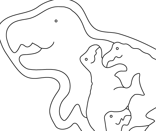 ティラノザウルス６ピース部分図　※購入すると全体図を見れます。
