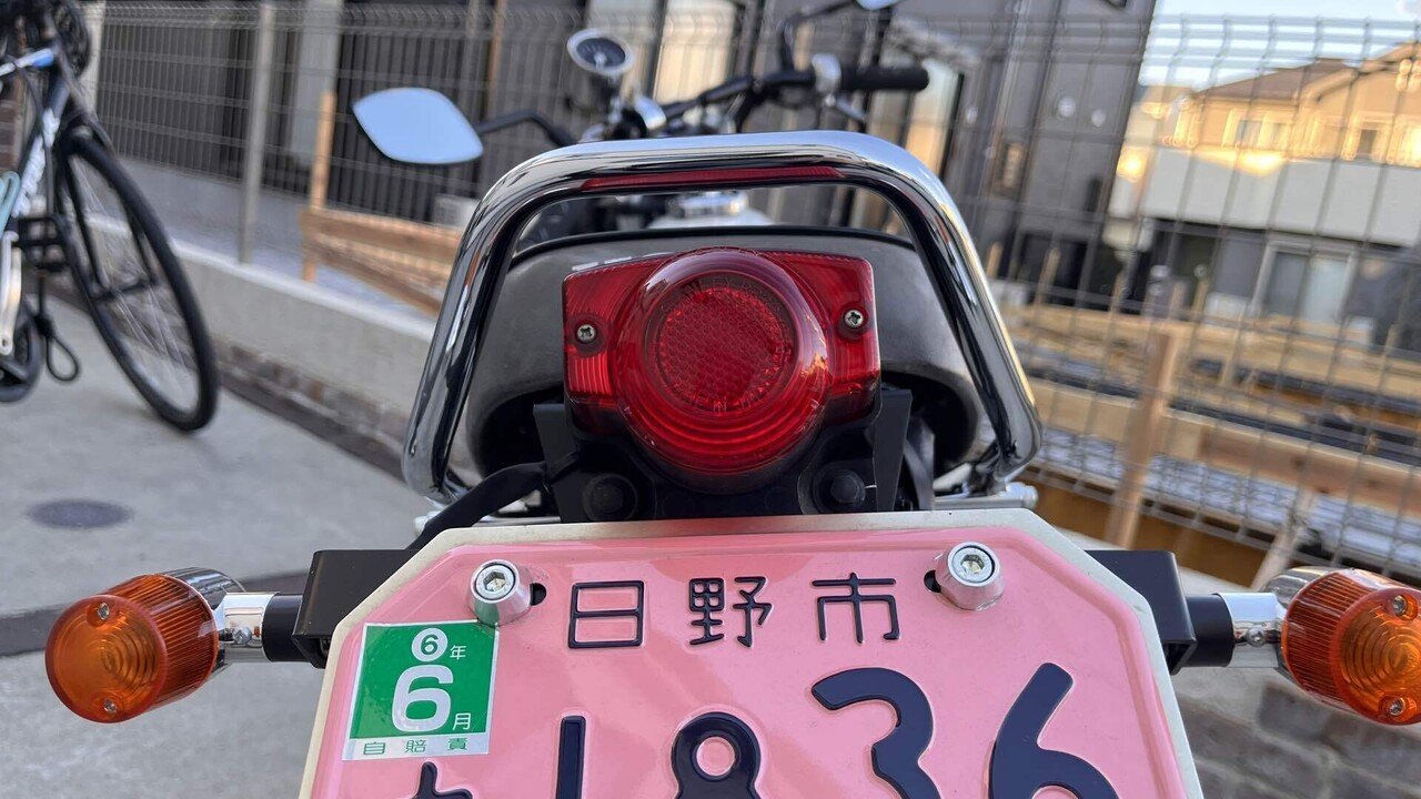 0214 エイプ100 実働車外し テールランプ ウインカー 80サイズ HC07 APE100 ホンダ テールライト 実働