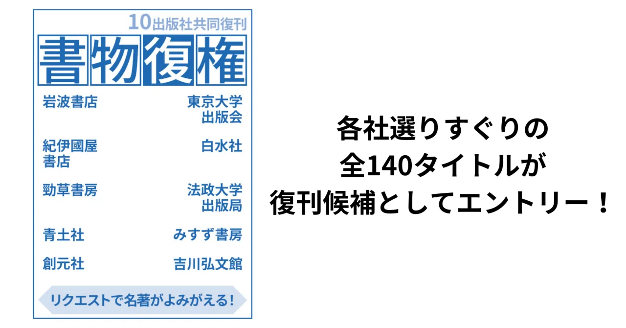≪書物復権2023≫受付が始まりました！｜復刊ドットコム