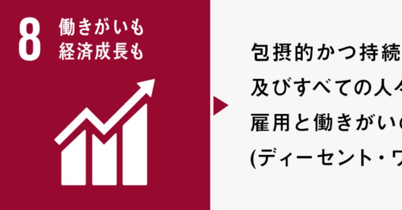 No 18 Sdgsの各ゴール解説 目標8 働きがいも経済成長も Satoshi Yamamoto Note