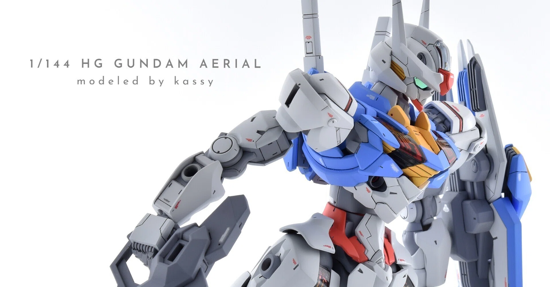 HG ガンダムエアリアルスラッシュカスタム　全塗装・完成品 HG ガンダムエアリアルスラッシュカスタム｜あかさはさんのガンプラ