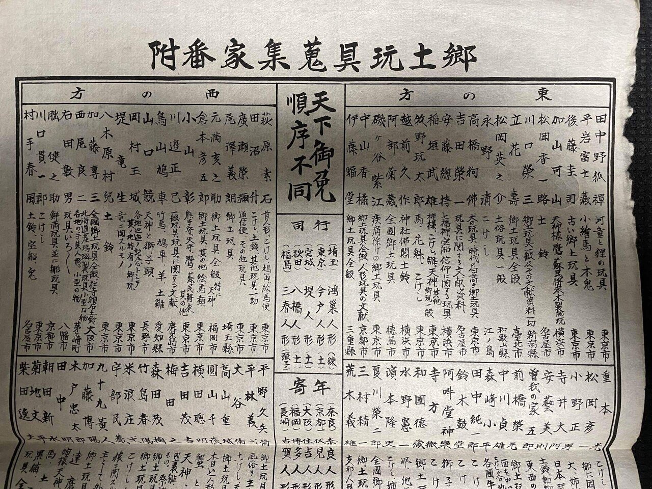 須郷様(説明欄) 趣味人・伊藤喜久男の発行した『郷土玩具蒐集家番附』｜Theopotamos