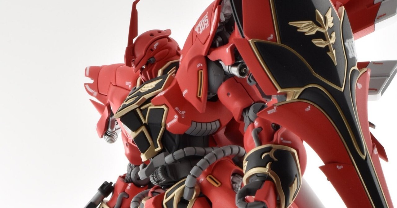 ガンダム　ガンプラ　RG シナンジュ Gunpla (resized version of MG Ver.Ka) Finishing the RG with