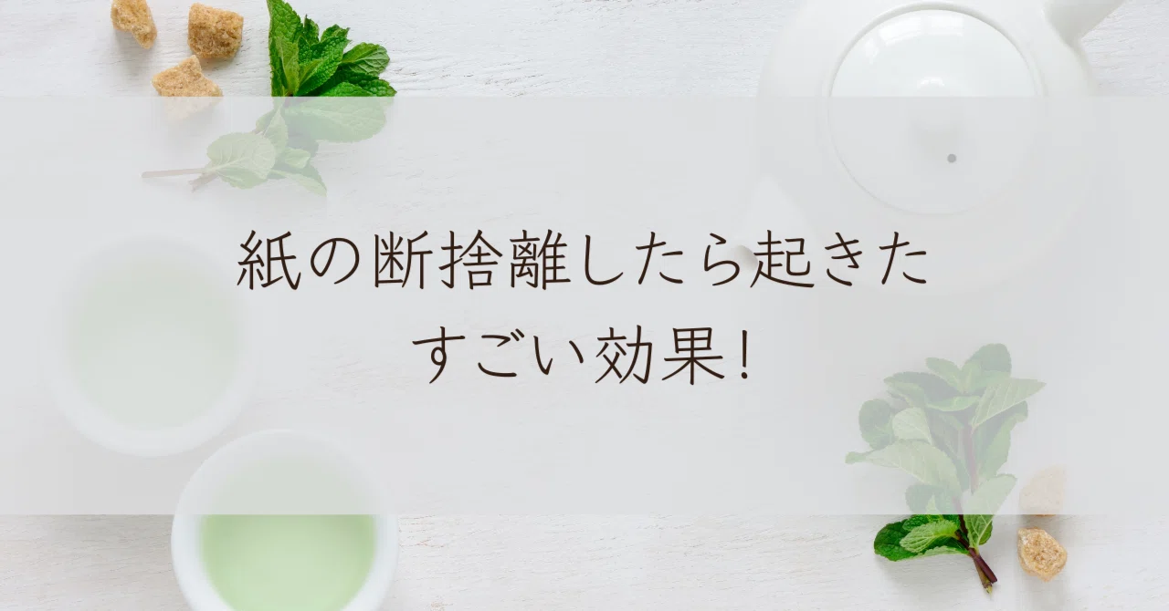 紙の断捨離したら起きたすごい効果！｜鈴木ようこ｜プロマネ研修講師