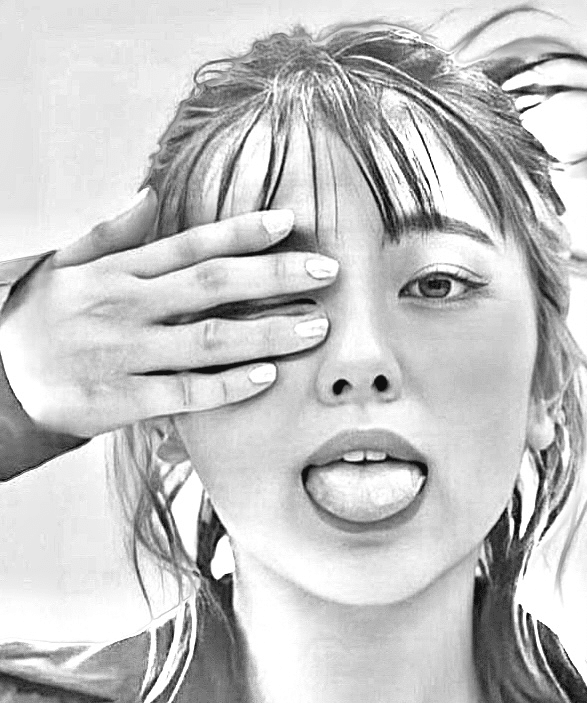 鉛筆画「浜辺美波ちゃん」｜Law.02440244